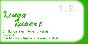 kinga rupert business card
